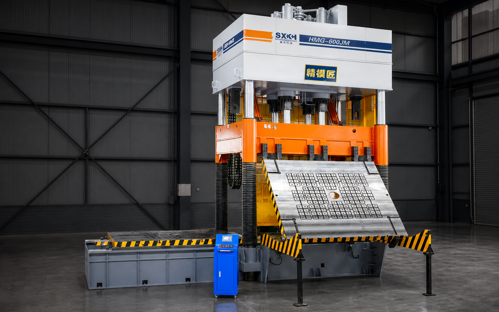 Die-spotting equipment used to verify tool fit and contact.