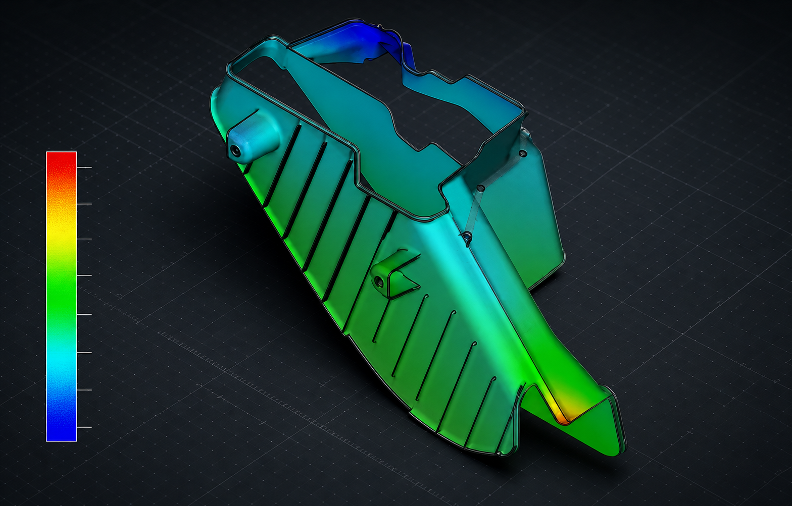 Mould-flow analysis used during manufacturability and tooling review.