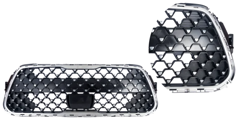 Hot-foil stamped grille demonstrating a decorative polymer surface